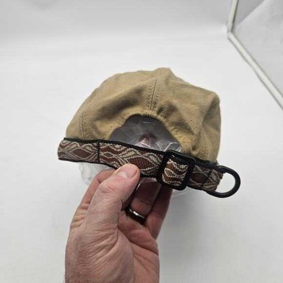 KAVU Hat Cap Strap Back Mens Medium Tan Canvas Webbing Outdoor USA Made Hiking - Picture 5 of 11